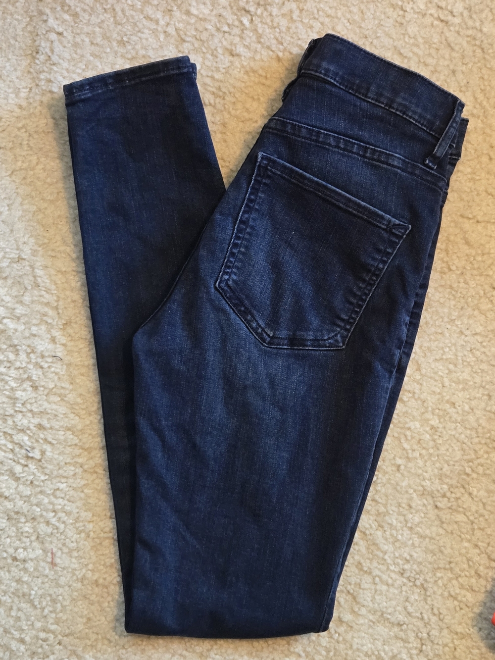 Express Women's Skinny Jeans in Dark Blue Denim